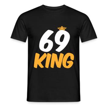 69th birthday 69 years old 69 years - Men's T-Shirt - black - Front - AI Model Male 178 light (178cm)