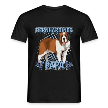 Bernhardiner Papa - Männer T-Shirt - Schwarz - Vorne - AI Model Male 178 light (178cm)