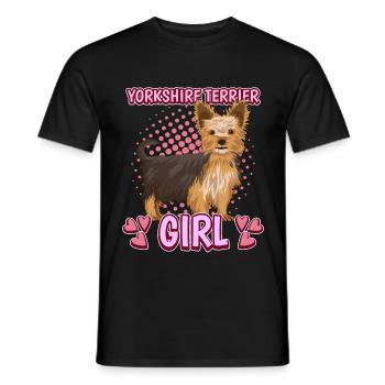 Yorkshire Terrier Yorkshire Terrier Girl - Männer T-Shirt - Schwarz - Vorne - AI Model Male 178 light (178cm)