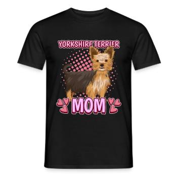 Yorkshire Terrier Yorkshire Terrier Mom - Männer T-Shirt - Schwarz - Vorne - AI Model Male 178 light (178cm)