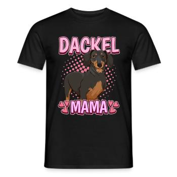 Dackel Mama - Männer T-Shirt - Schwarz - Vorne - AI Model Male 178 light (178cm)