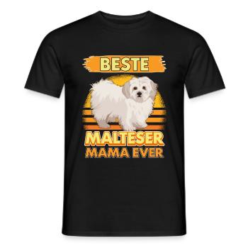Malteser Beste Malteser Mama Ever - Männer T-Shirt - Schwarz - Vorne - AI Model Male 178 light (178cm)
