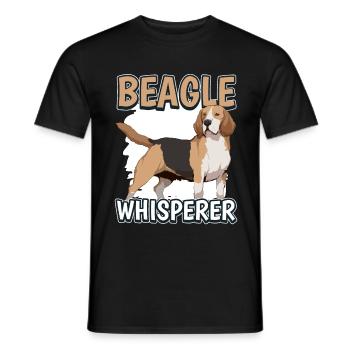 Beagle Whisperer - Männer T-Shirt - Schwarz - Vorne - AI Model Male 178 light (178cm)