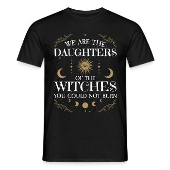 We Are The Daughters Of The Witches You Could Not - T-shirt homme - noir - Devant - AI Model Male 178 light (178cm)