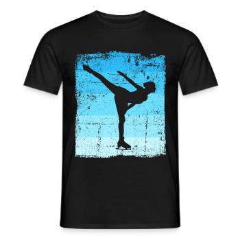 Eiskunstlauf Schlittschuhlauf Eis Figuren Tanz - Männer T-Shirt - Schwarz - Vorne - AI Model Male 178 light (178cm)