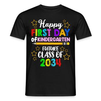 Hello Kindergarten First Day Of Kindergarten - Men's T-Shirt - black - Front - AI Model Male 178 light (178cm)