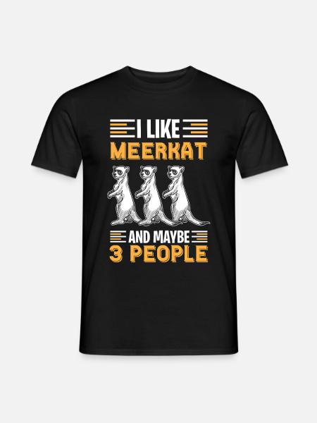 Erdmännchen Tierliebe Surikate - Männer T-Shirt - Schwarz