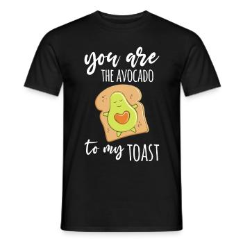 Avocado Toast Pärchen Liebe Romantik - Männer T-Shirt - Schwarz - Vorne - AI Model Male 178 light (178cm)