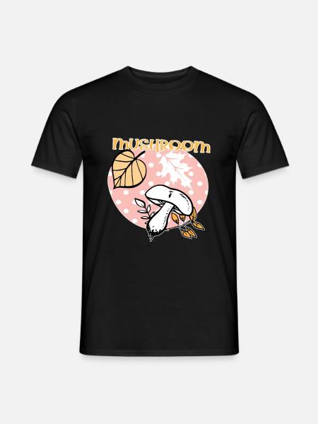 Mushroom Autumn - Men's T-Shirt - black