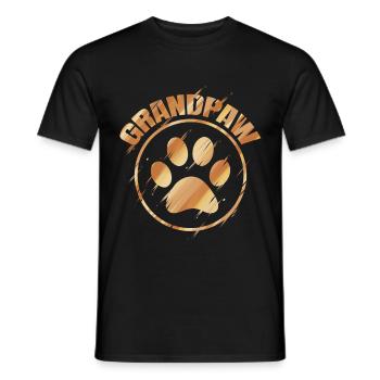 Grand-père Grizzly ours logo grand-père - T-shirt homme - noir - Devant - AI Model Male 178 light (178cm)