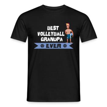 Best Volleyball Grandpa Ever - Beach Volleyball - Men's T-Shirt - black - Front - AI Model Male 178 light (178cm)