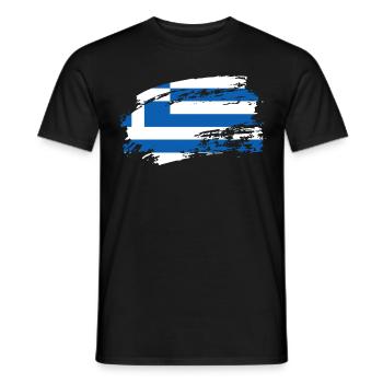 greece greece - Männer T-Shirt - Schwarz - Vorne - AI Model Male 178 light (178cm)