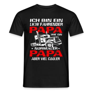 LKW Kraftfahrer Fernfahrer LKW-Fahrer Papa - Männer T-Shirt - Schwarz - Vorne - AI Model Male 178 light (178cm)