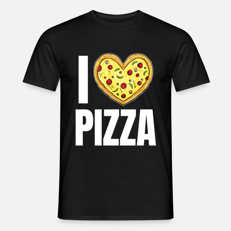 Es Ist Pizza-Zeit Mit Leckerer Pizza - Männer T-Shirt - Schwarz
