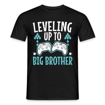 Leveling Up Tp Big Brother - Men's T-Shirt - black - Front - AI Model Male 178 light (178cm)