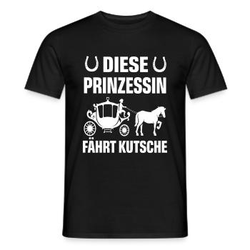 Kutscherin Diese Prinzessin fährt Kutsche Kutscher - Männer T-Shirt - Schwarz - Vorne - AI Model Male 178 light (178cm)