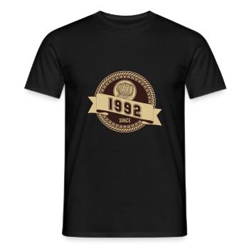 Vintage Legendary since 1992 birthday - Men's T-Shirt - black - Front - AI Model Male 178 light (178cm)