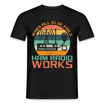 Funk Amateur Funker Funken Radio Hobby Geschenk - Männer T-Shirt - Schwarz - Vorne - AI Model Male 178 light (178cm)