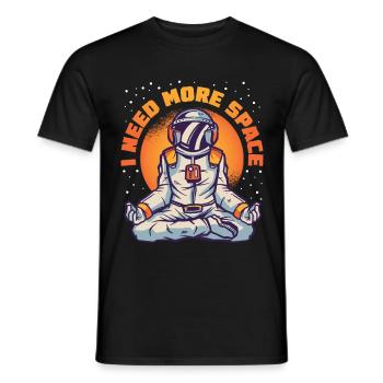 Astronomie I Need Space - Männer T-Shirt - Schwarz - Vorne - AI Model Male 178 light (178cm)