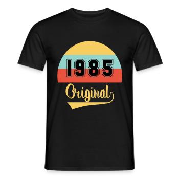 Vintage Orginal 1985 anniversaire - T-shirt homme - noir - Devant - AI Model Male 178 light (178cm)