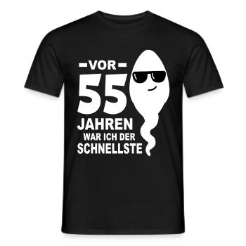 55. Geburtstag 55 Jahre 55 Jahrestag 55. Jubiläum - Männer T-Shirt - Schwarz - Vorne - AI Model Male 178 light (178cm)