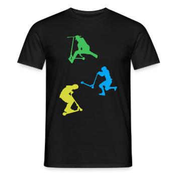 Scooter Fahrer Freestyle Scooter Stuntscooter - Männer T-Shirt - Schwarz - Vorne - AI Model Male 178 light (178cm)