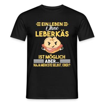 Leberkäse Fleischkäse Leberkäs - Männer T-Shirt - Schwarz - Vorne - AI Model Male 178 light (178cm)