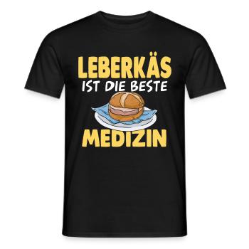 Leberkäse Leberkäs Fleischkäse - Männer T-Shirt - Schwarz - Vorne - AI Model Male 178 light (178cm)