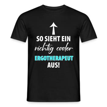 ERGOTHERAPEUT ERGOTHERAPIE - Männer T-Shirt - Schwarz - Vorne - AI Model Male 178 light (178cm)