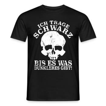 Joke - Ich trage Schwarz bis es was dunkleres gibt - Männer T-Shirt - Schwarz - Vorne - AI Model Male 178 light (178cm)
