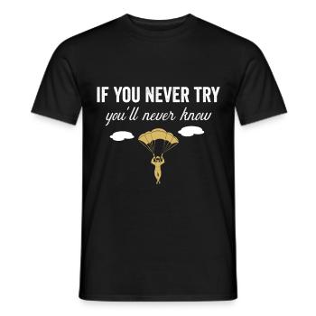 Skydiver Shirt Skydiving Saying - Men's T-Shirt - black - Front - AI Model Male 178 light (178cm)