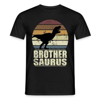 BrotherSaurus Rex dinosaure Dino Brother Saurus - T-shirt homme - noir - Devant - AI Model Male 178 light (178cm)