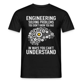 Engineer Engineering Engineer Gear Technician - Men's T-Shirt - black - Front - AI Model Male 178 light (178cm)