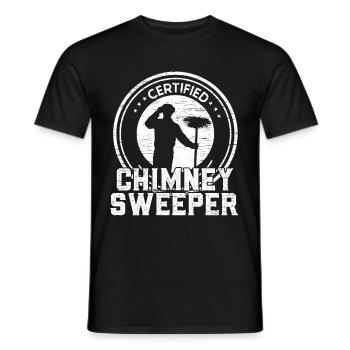 Ramoneur certifié - T-shirt homme - noir - Devant - AI Model Male 178 light (178cm)