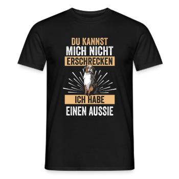 Australian Shepherd Hund Aussie - Männer T-Shirt - Schwarz - Vorne - AI Model Male 178 light (178cm)