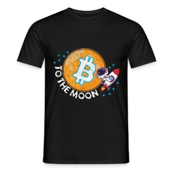 Bitcoin Krypto Blockchain Kryptowährung BTC - Männer T-Shirt - Schwarz - Vorne - AI Model Male 178 light (178cm)