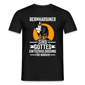 Lustige Sprüche Bernhardiner - Männer T-Shirt - Schwarz - Vorne - AI Model Male 178 light (178cm)