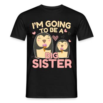 Ich Werde Große Schwester Big Sist - Männer T-Shirt - Schwarz - Vorne - AI Model Male 178 light (178cm)