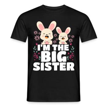 Je suis La Grande Sœur Big Sis - T-shirt homme - noir - Devant - AI Model Male 178 light (178cm)