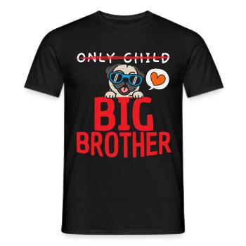 Not an only child Big Brother - Men's T-Shirt - black - Front - AI Model Male 178 light (178cm)