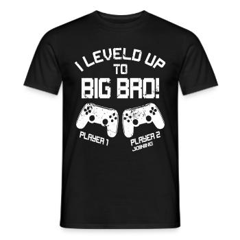 Gaming - I Leveled Up To Big Bro - Enfin frère - T-shirt homme - noir - Devant - AI Model Male 178 light (178cm)