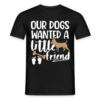Unser Hund Wollte Einen Freund Schwanger - Männer T-Shirt - Schwarz - Vorne - AI Model Male 178 light (178cm)