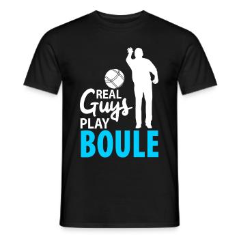 Pétanque Pétanque Pétanque Pétanque Hommes Hommes Garçons - T-shirt homme - noir - Devant - AI Model Male 178 light (178cm)
