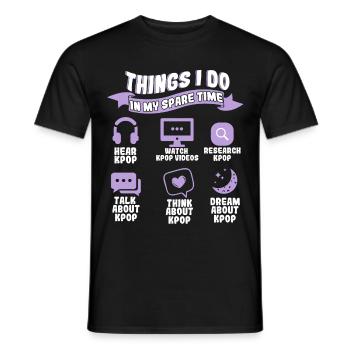 K-Pop Den Ganzen Tag Kpop Love - Männer T-Shirt - Schwarz - Vorne - AI Model Male 178 light (178cm)