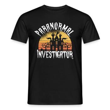 Geisterjäger Spukendes Haus Paranormal Halloween - Männer T-Shirt - Schwarz - Vorne - AI Model Male 178 light (178cm)