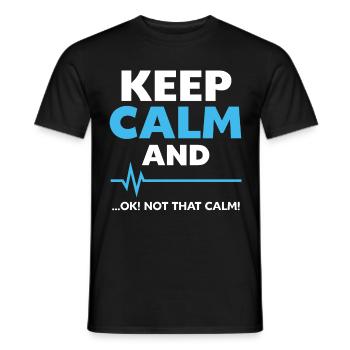 Funny rescue service saying paramedic - Men's T-Shirt - black - Front - AI Model Male 178 light (178cm)