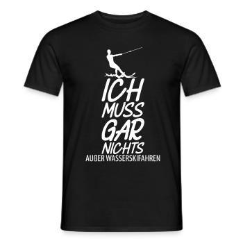 Wasserskier Wasserski Wasserskifahrer - Männer T-Shirt - Schwarz - Vorne - AI Model Male 178 light (178cm)