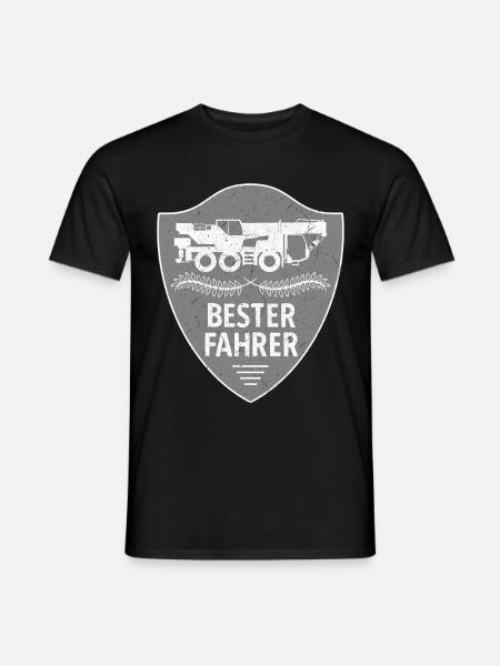 Bester Fahrer Lastkran Lastkraftwagen LKW Kran - Männer T-Shirt - Schwarz