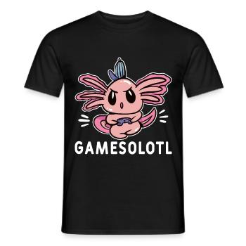 Axolotl Amphibie Lurch Salamander - Männer T-Shirt - Schwarz - Vorne - AI Model Male 178 light (178cm)