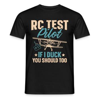 RC Plane RC Airplane RC Test Pilot - Men's T-Shirt - black - Front - AI Model Male 178 light (178cm)